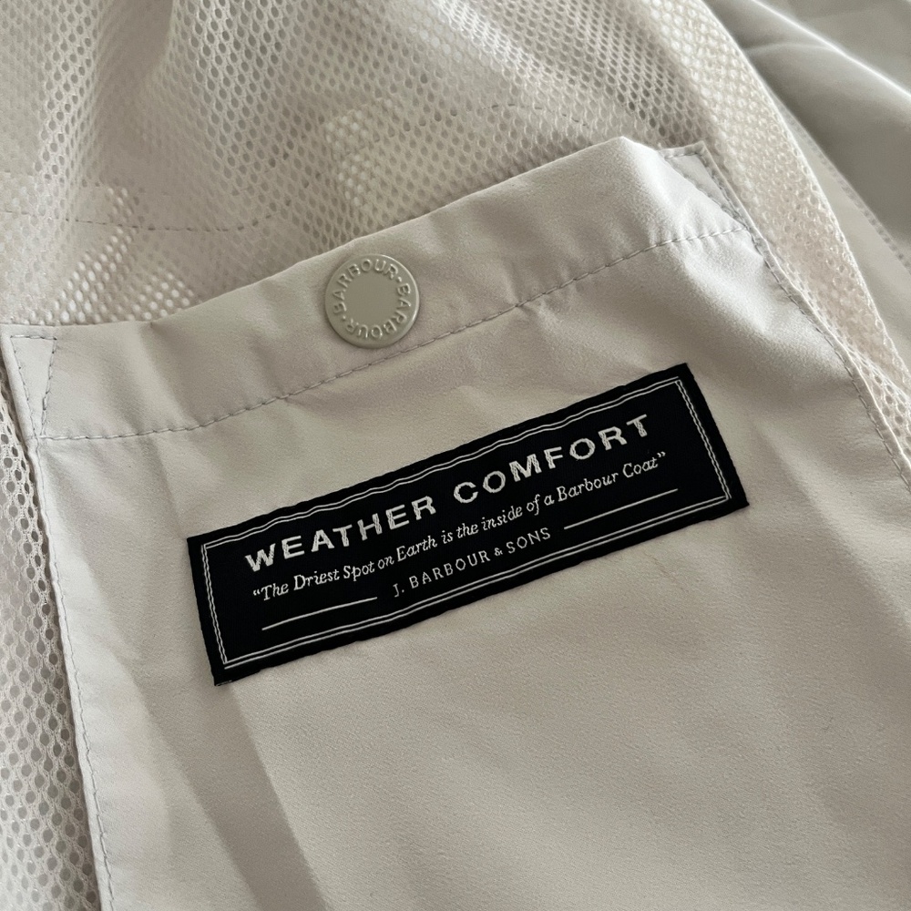 Barbour Katafront Jacket Vented, Hide-away Hood Color: Mist - Picture 9 of 12